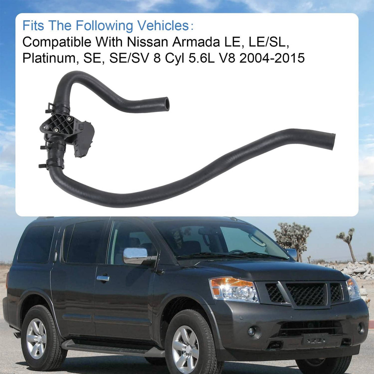 Black heater inlet hose control valve assembly with mounting bracket