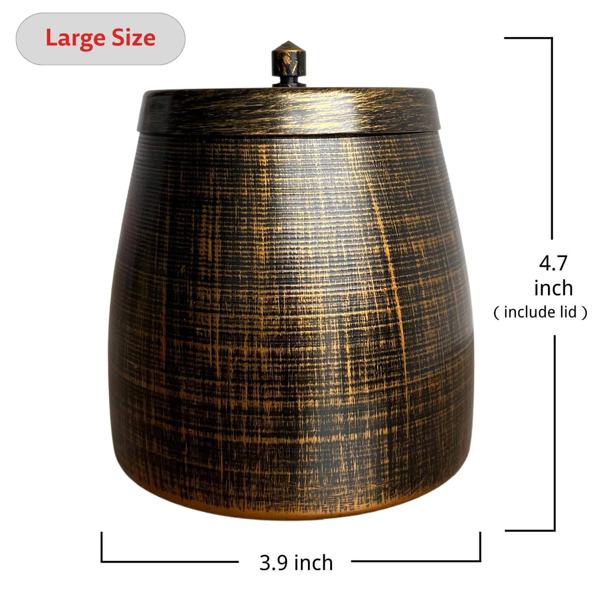 Bronze lidded ash tray with wide top opening for large cigarette capacity