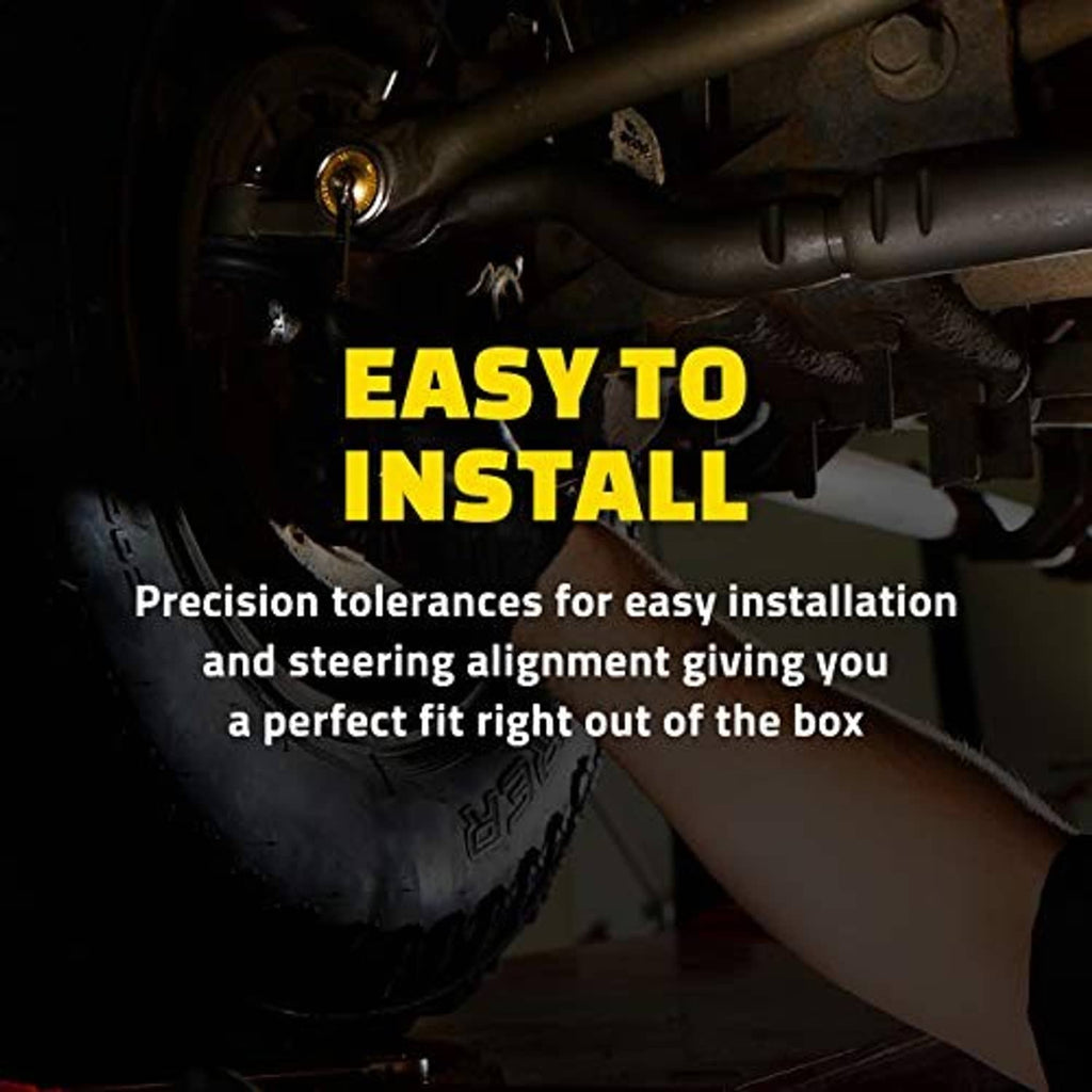 Front upper suspension ball joint kit installation near wheel