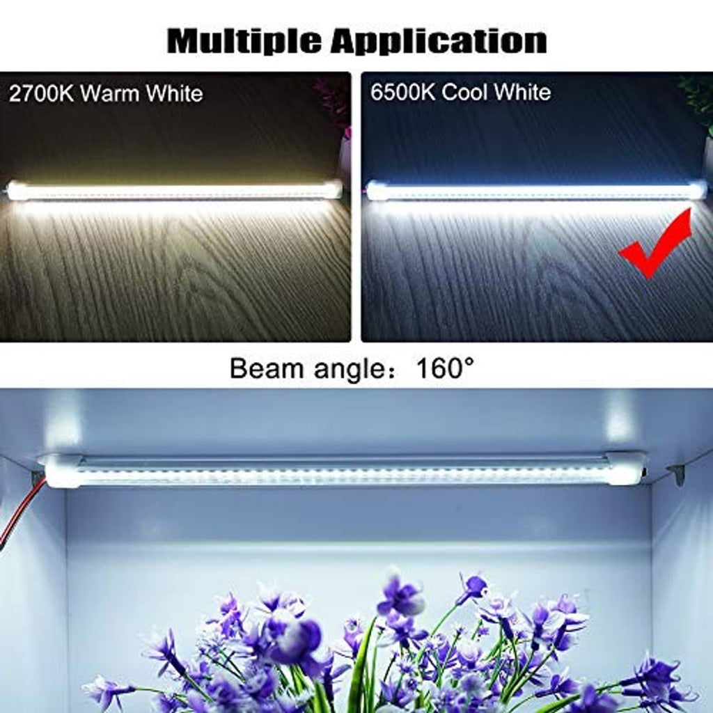 LED light bar comparison showing warm white and cool white lighting
