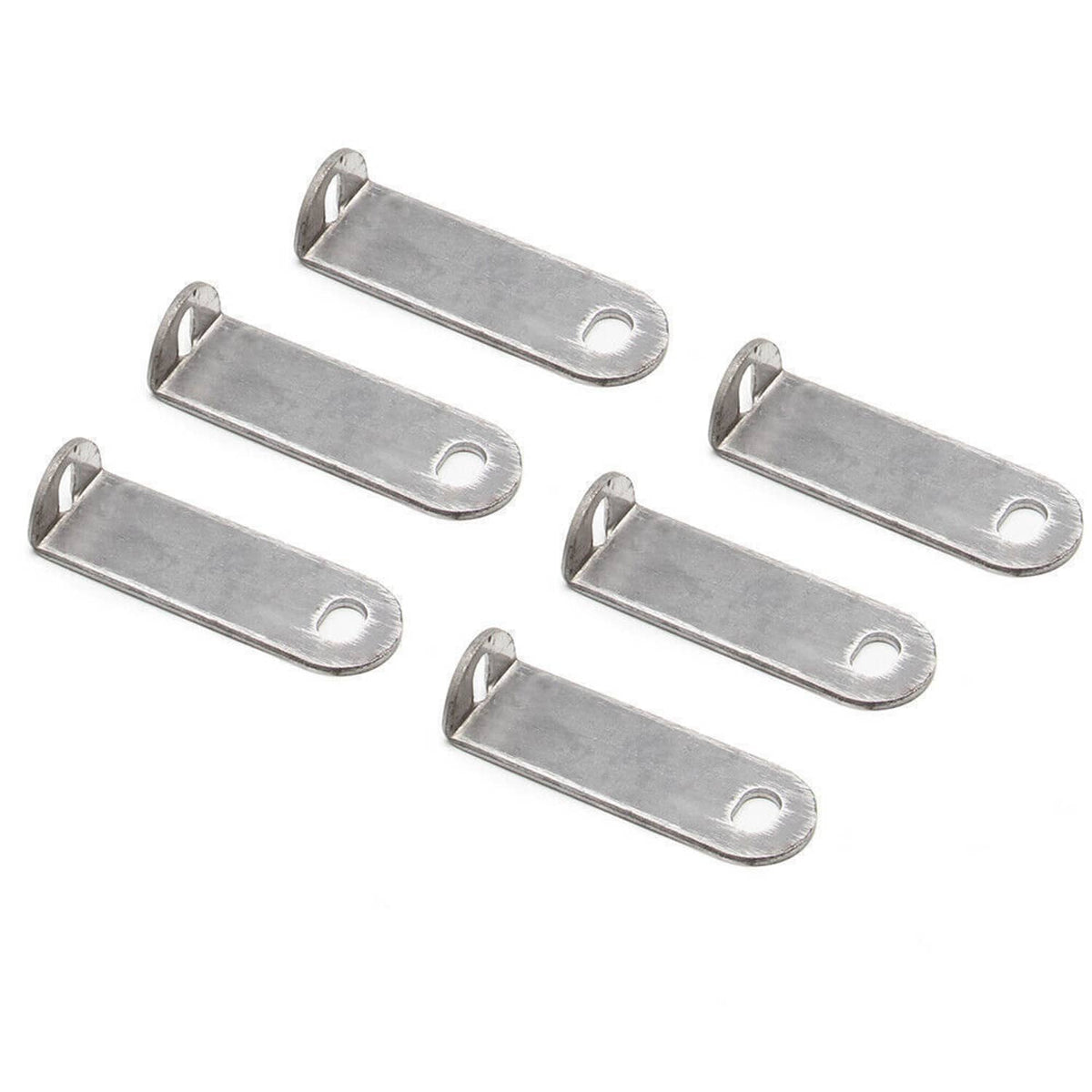 Silver mounting tabs for fuel rail kit, five-piece set