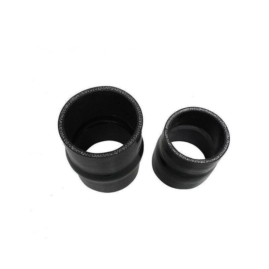 Pair of black silicone intercooler pipe boot couplers