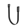 Black flat USB-C extension cable with right-angle and straight Type-C connectors