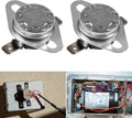 Two silver RV limit switches with base bracket and electrical terminals