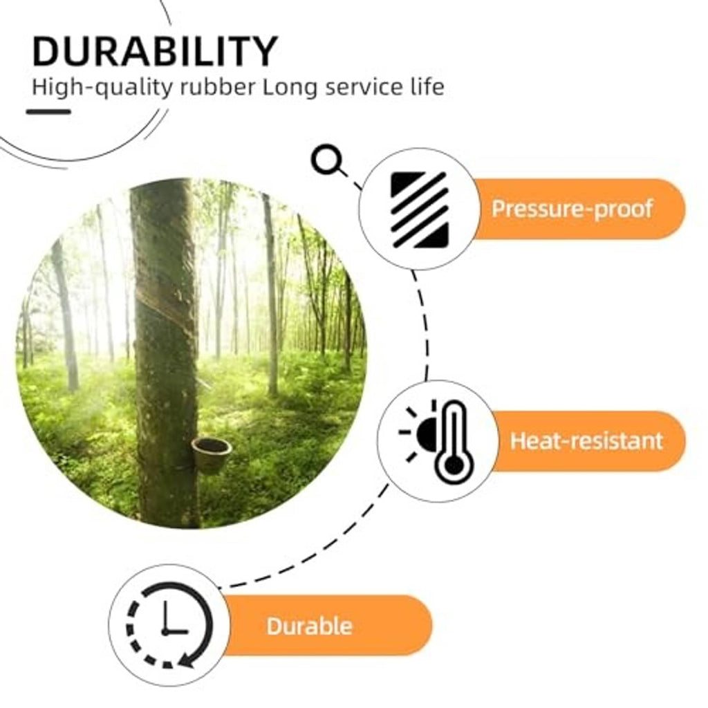Durability feature graphic with rubber wheel ramp icon and pressure/heat symbols