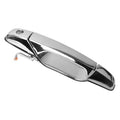 Silver chrome exterior door handle for front left driver side, glossy finish