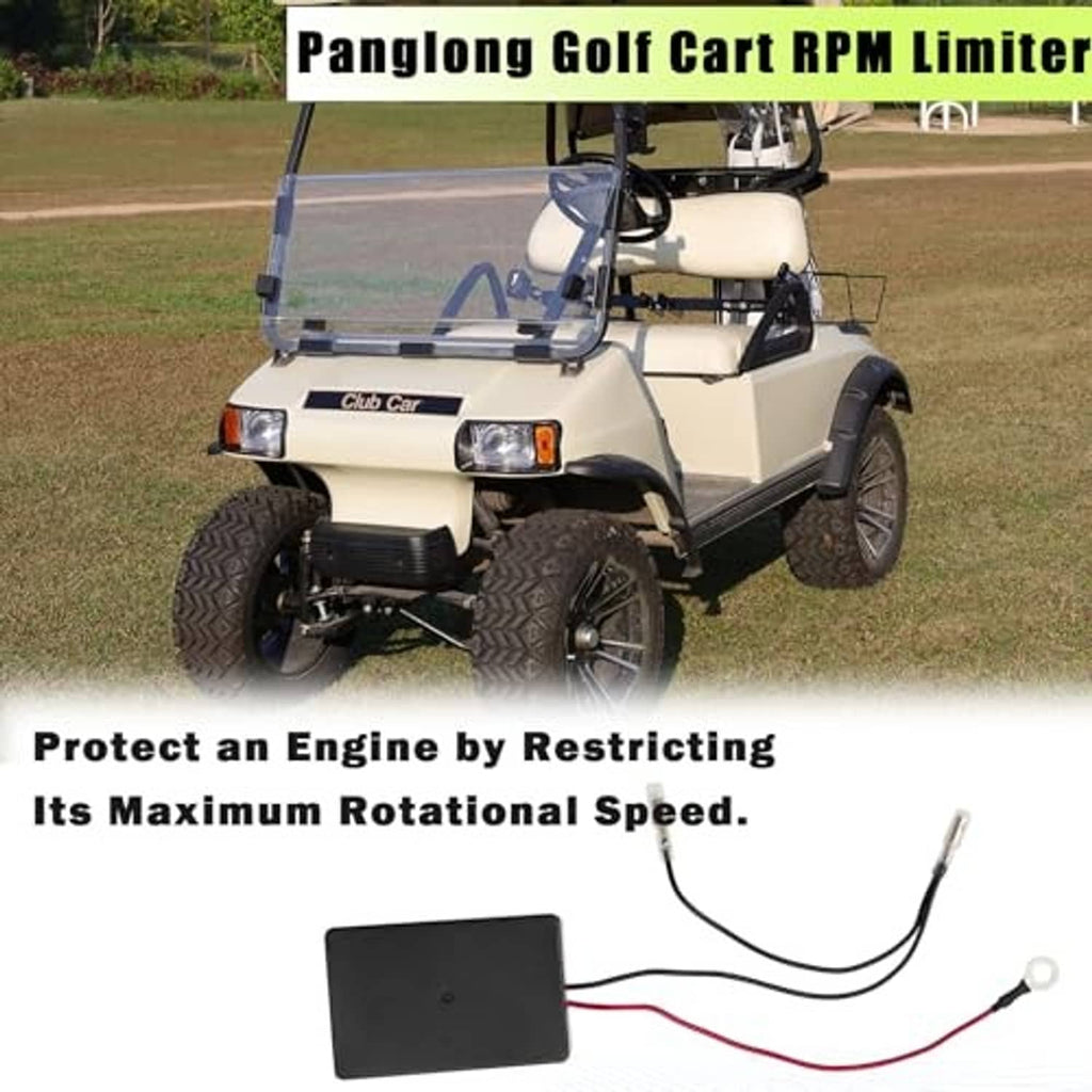 RPM limiter module with red and black wires for golf cart engine speed control