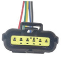 Accelerator pedal sensor connector with yellow plug and multi-pin wiring