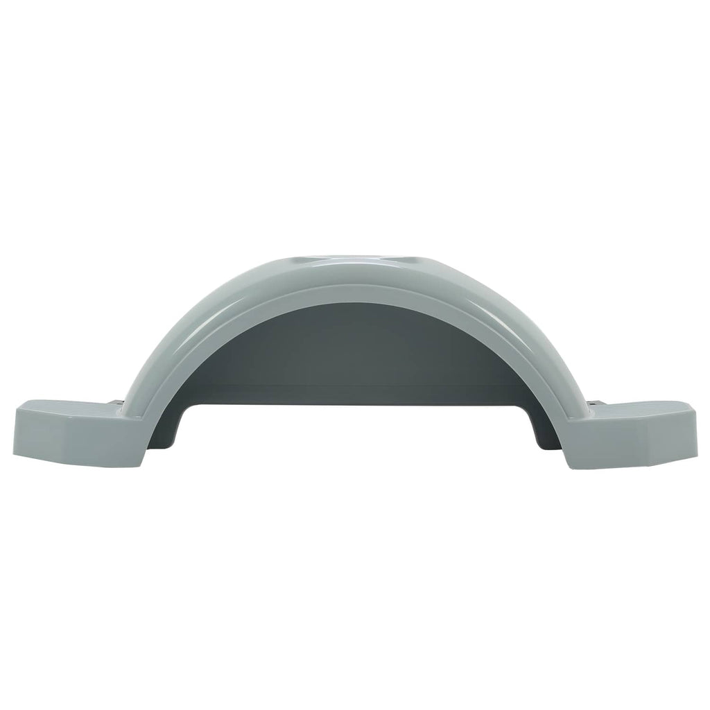 Gray curved tire fender with arched wheel opening