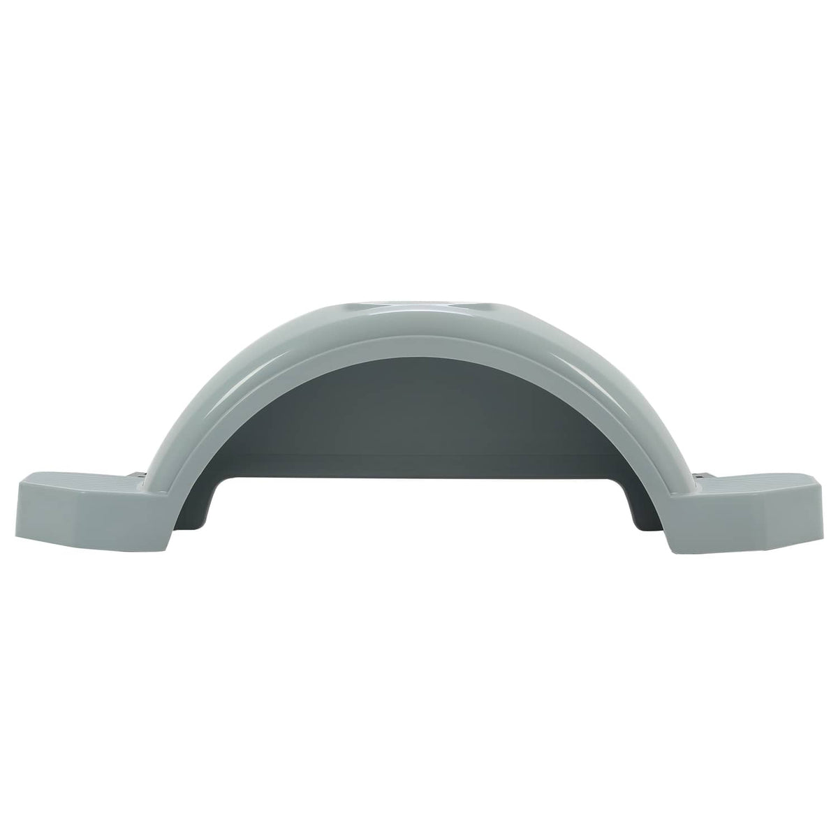 Gray curved tire fender with arched wheel opening