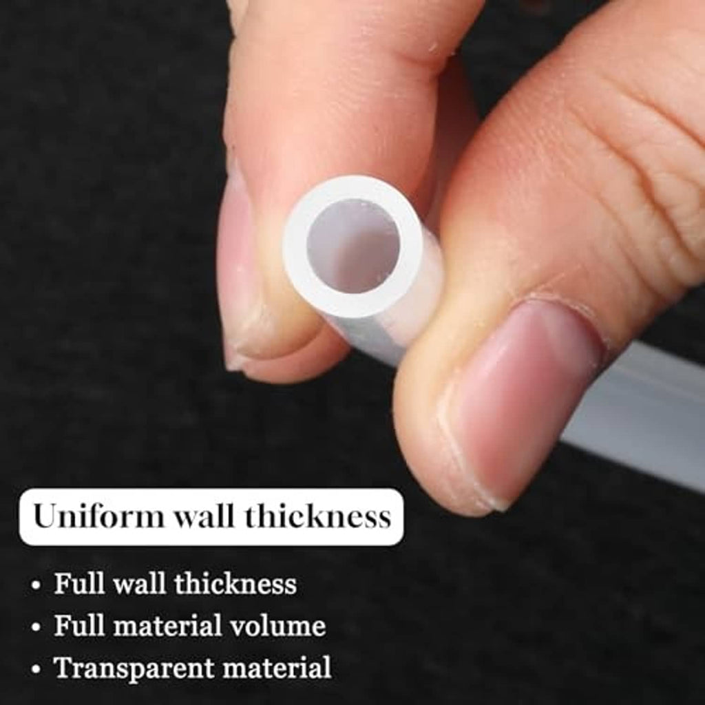 Light-gray silicone tubing end cap close-up showing circular inner opening