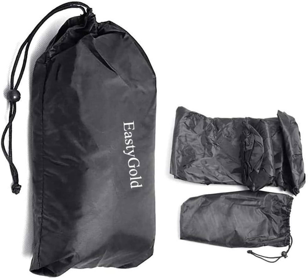 Black drawstring storage pouch for the parachute resistance chute