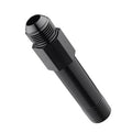Black aluminum 10AN to 1/2" NPT male swivel fitting, one-piece, external threads