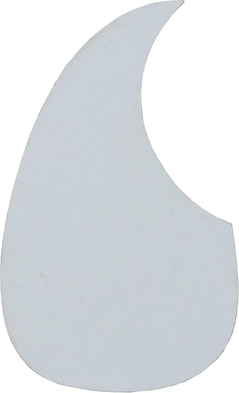 White teardrop guitar pickguard plate with plain surface