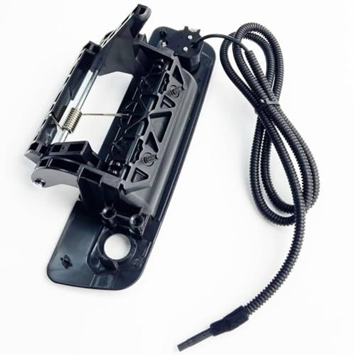 Black camera handle module with wiring harness and mounting hardware