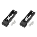 Black rubber latch for ATV front storage rack with mounting hardware, 2-piece set