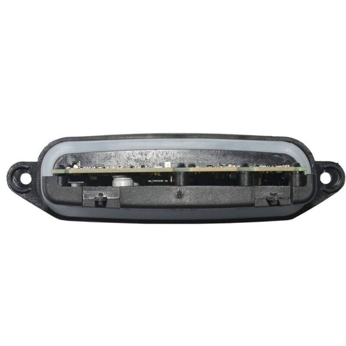 Adaptive headlight control module open side housing with visible components inside