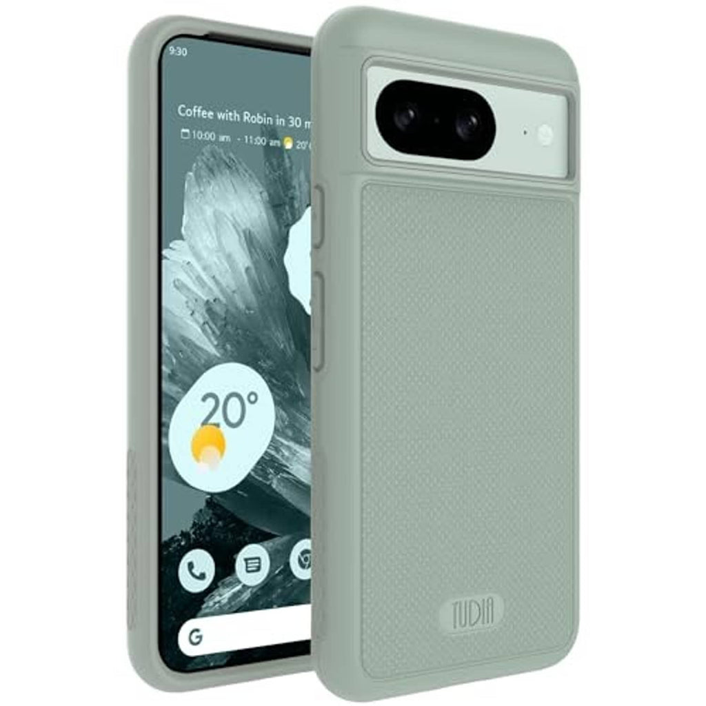 Mint green Google Pixel 8 phone case, back and screen-facing edges visible