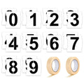 Plastic address number stencils 0-9 with stencil tape rolls