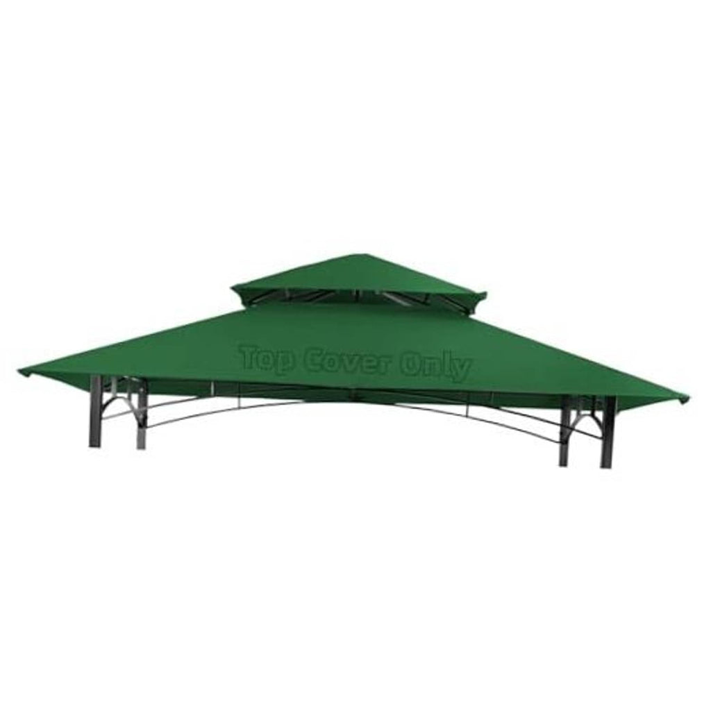 Forest green grill gazebo replacement canopy roof with arched support legs