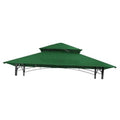 Forest green grill gazebo replacement canopy roof with arched support legs