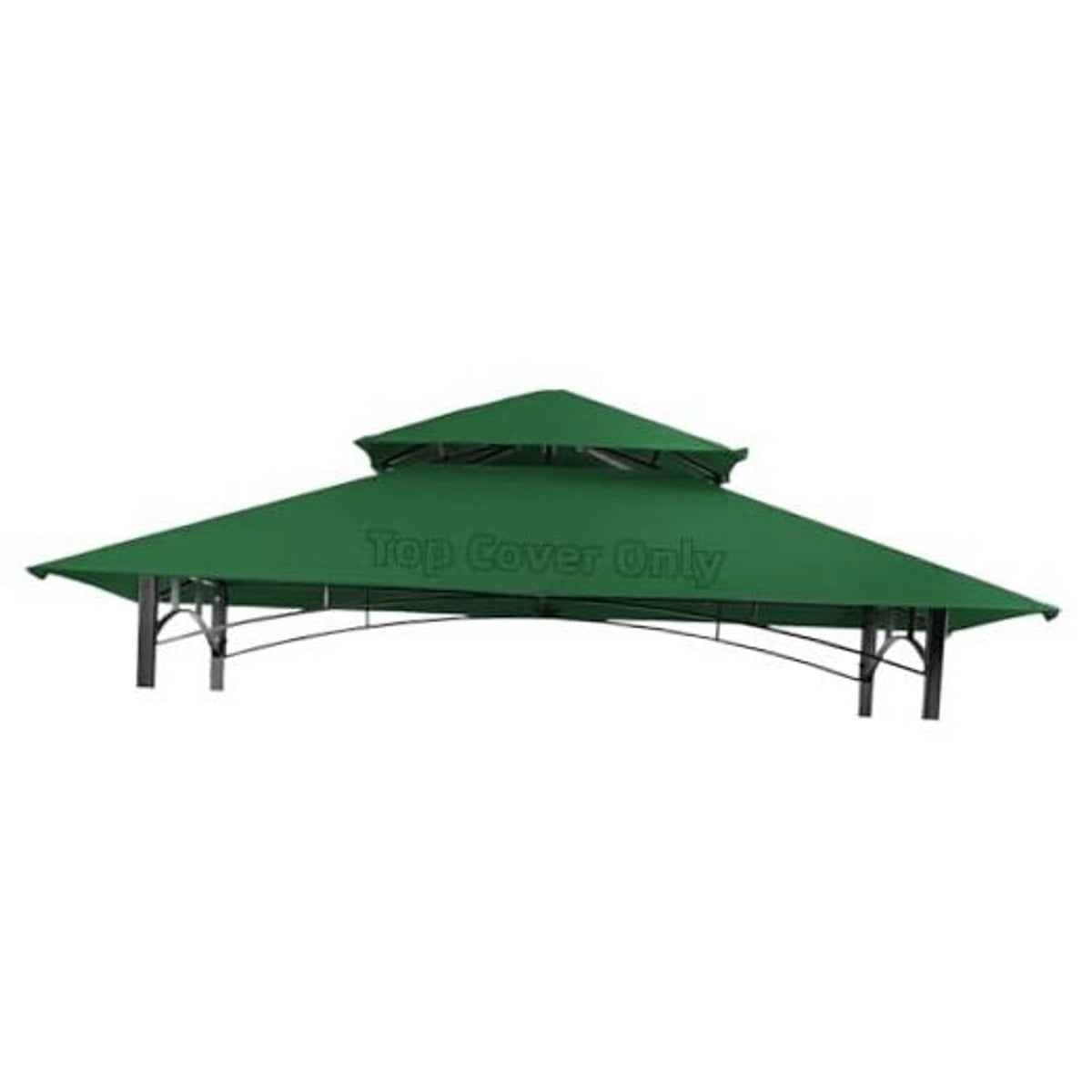 Forest green grill gazebo replacement canopy roof with arched support legs