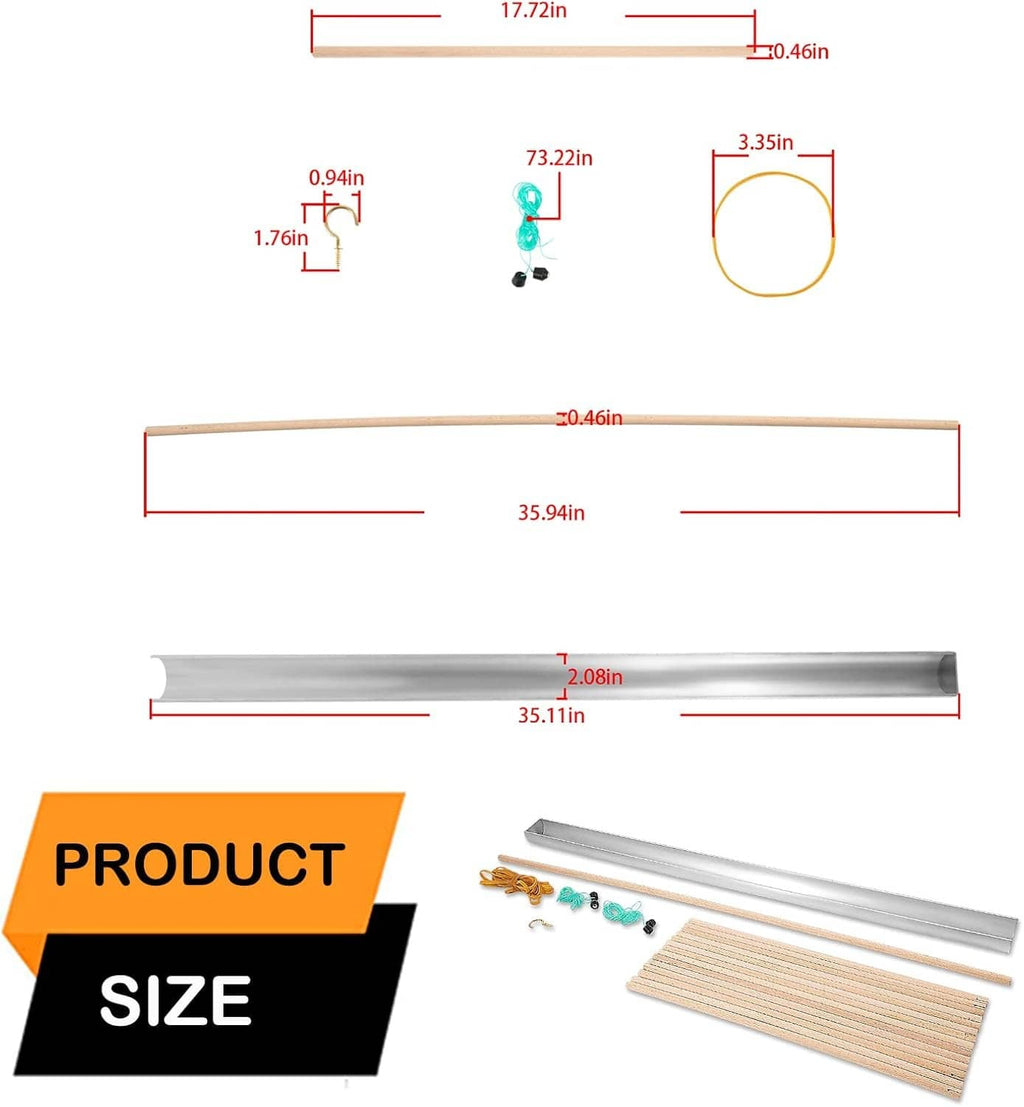 Valve lifter remover and installer tool dimensions diagram with metal trough and dowel rods