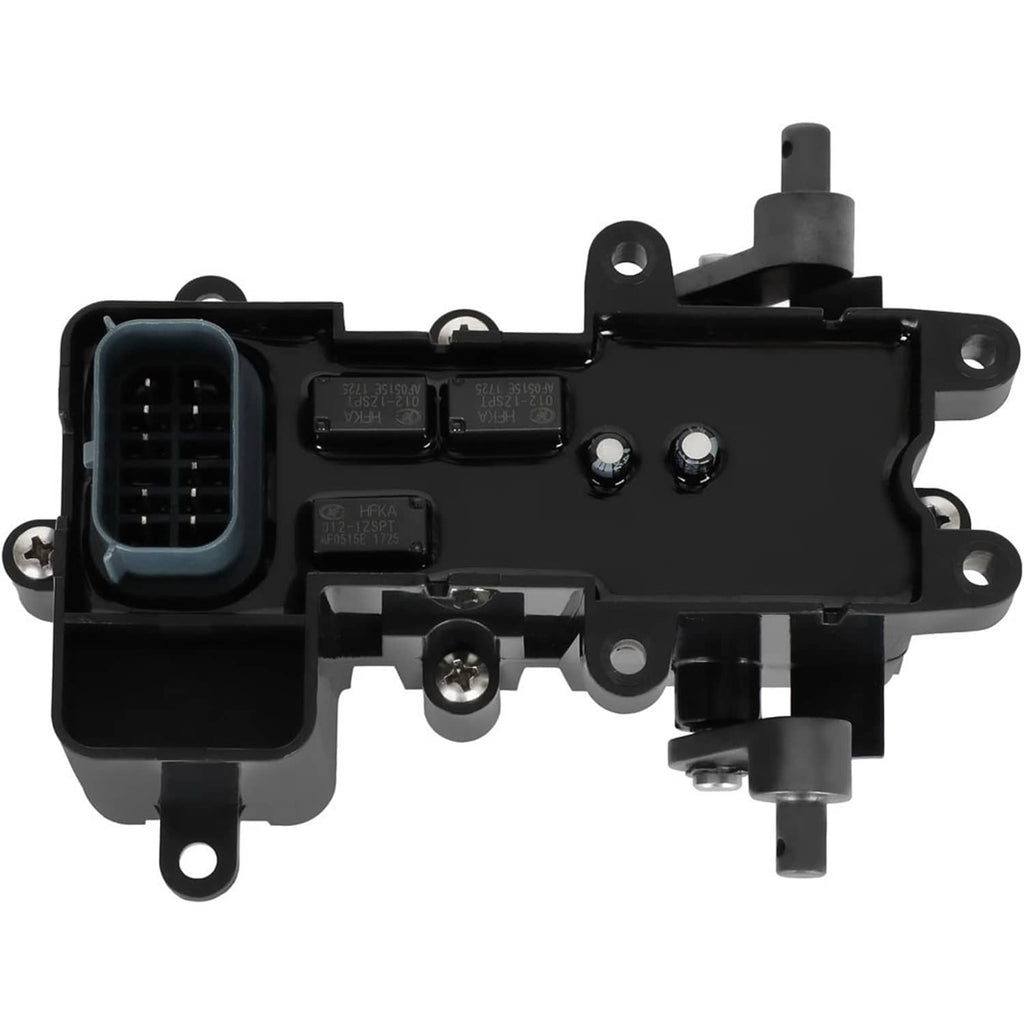 Brake control module with multi-pin socket and metal screw posts, black housing