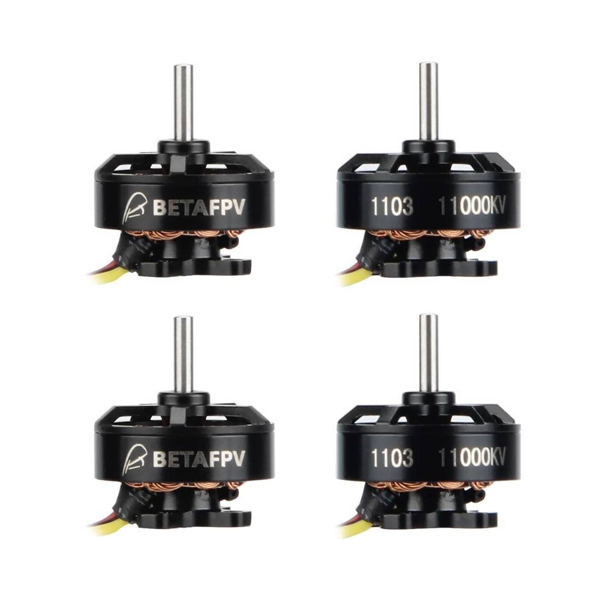 BETAFPV 1103 brushless FPV motors, four-pack, black with 11000KV label