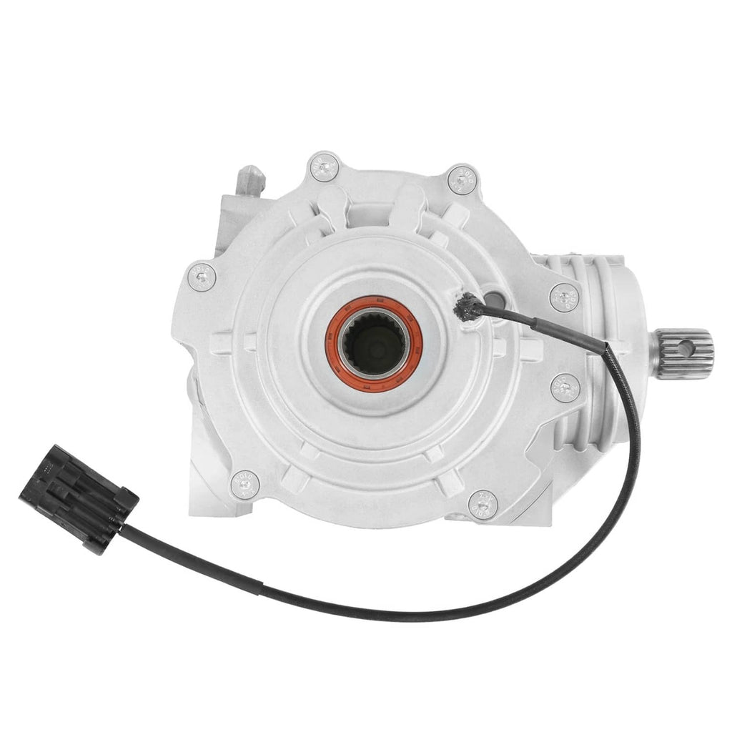 Front differential assembly with orange bearing seal and black wiring connector