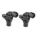 Camshaft position sensor with black plastic connector and metal mounting flange