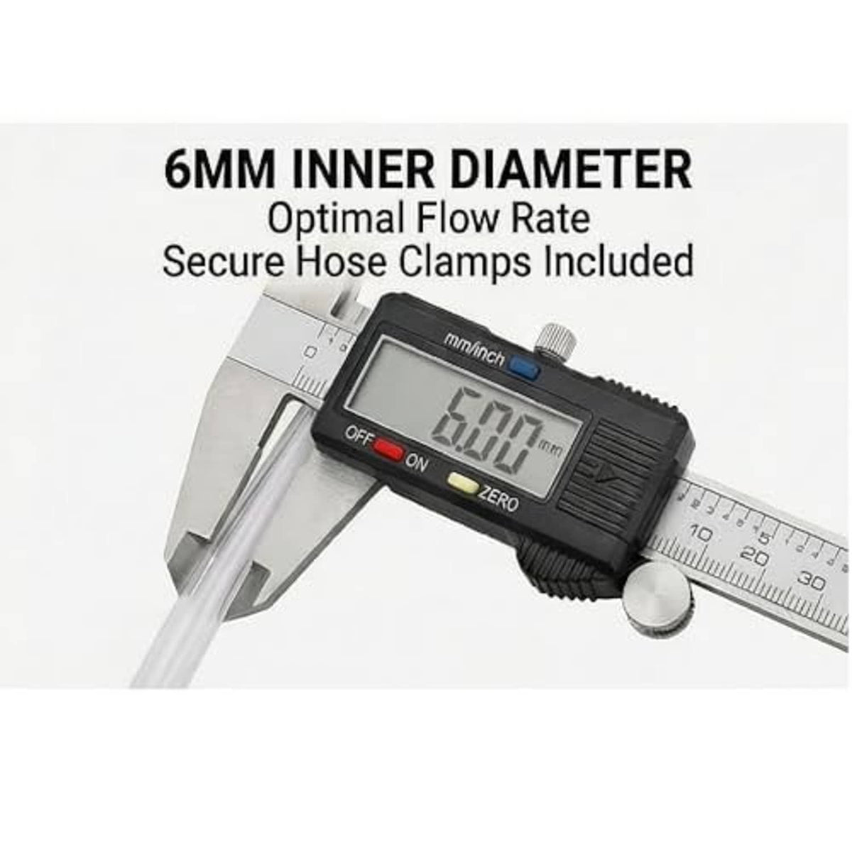 6mm inner diameter brake bleeder hose with clear PVC tubing and included clamps