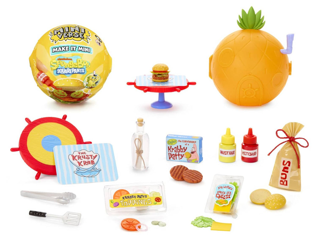 Miniverse mini make-it kit with yellow capsule, mini food accessories and tools