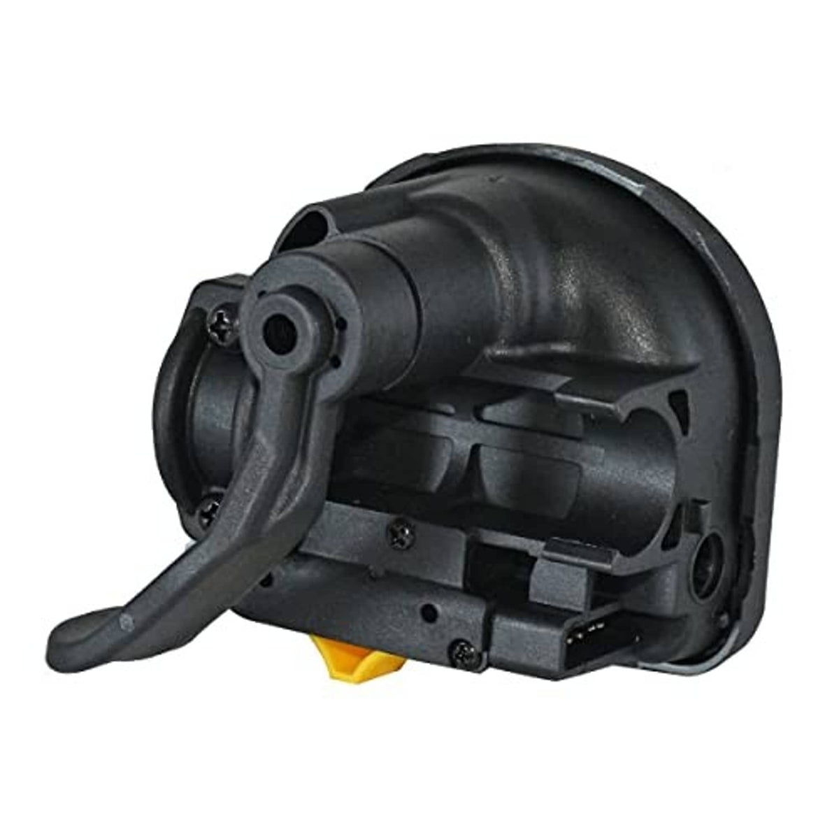 Thumb throttle lever switch, angled black module with lever handle and mounting holes