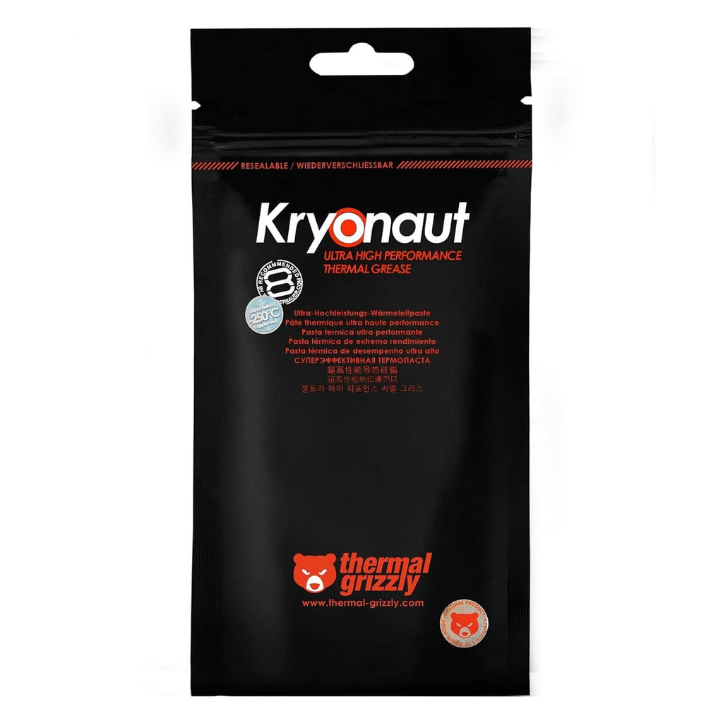 Thermal Grizzly thermal paste pouch bag with handle cutout and label