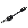CV axle drive shaft with black boots and metal splined ends