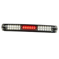 LED light bar with chrome housing and smoke lens; white LEDs with red center strip