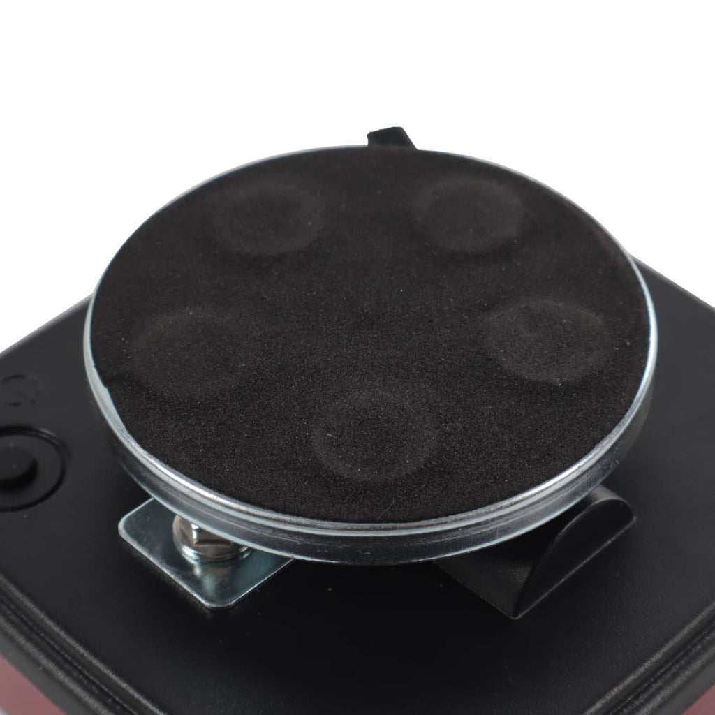 Rechargeable trailer tail light magnetic base with round black contact pad