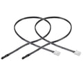 Pair of black NTC thermistor probes with epoxy tips and white 2-pin connectors