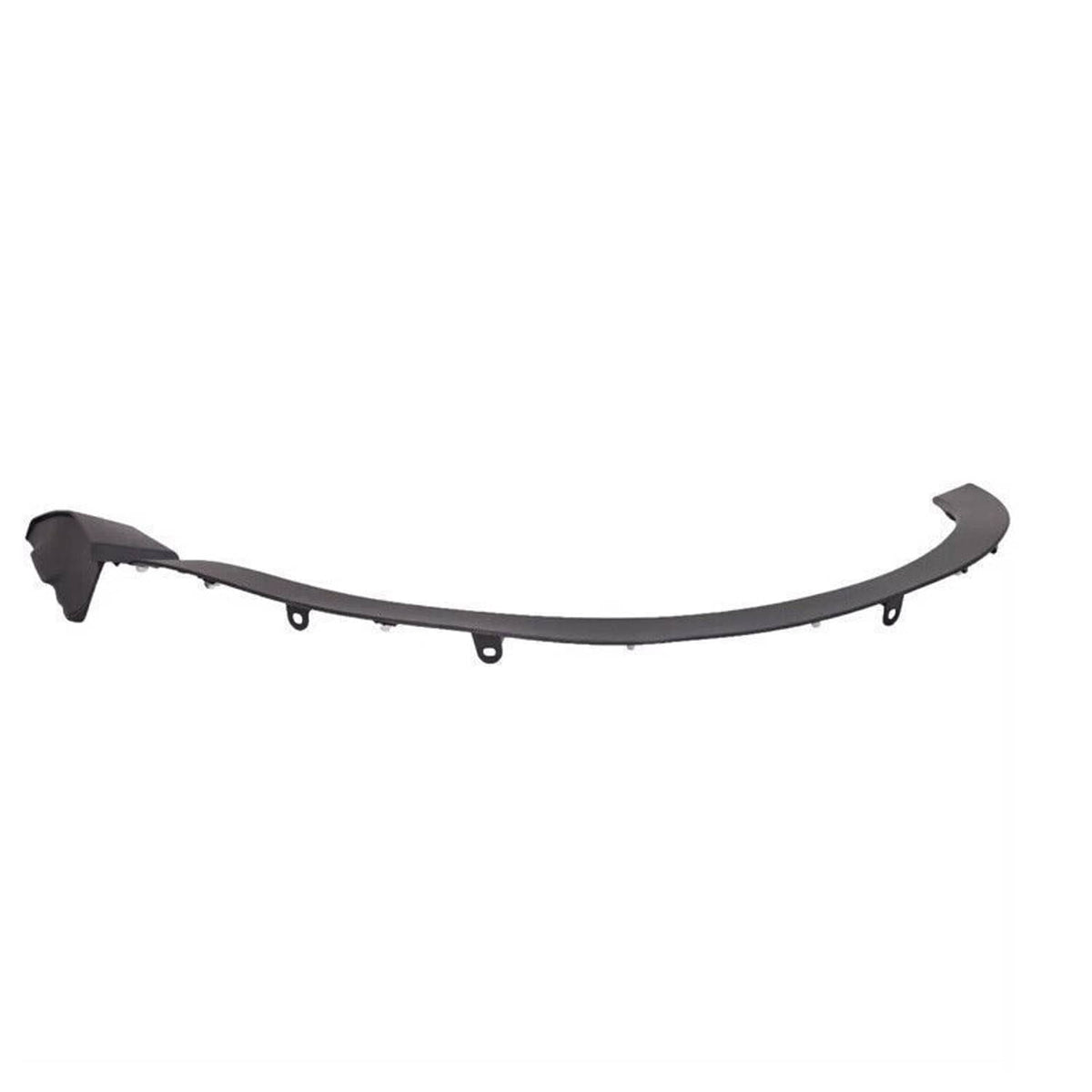 Black curved fender trim bar with two end mounting brackets