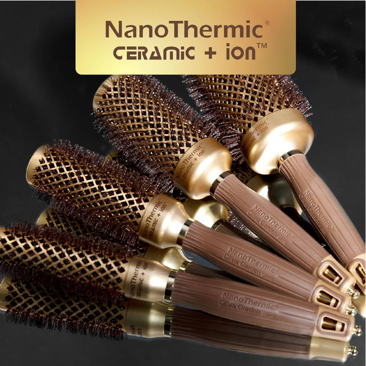 RivetOak Olivia Garden NanoThermic 4-Piece Box ($117.8 Value), Gold / Chocolate