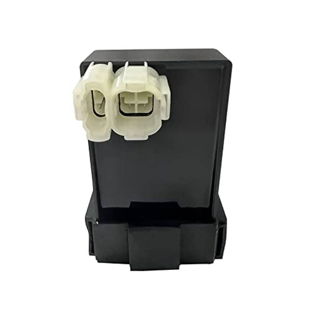 CDI ignition control module with black case, front window, and white plug connector