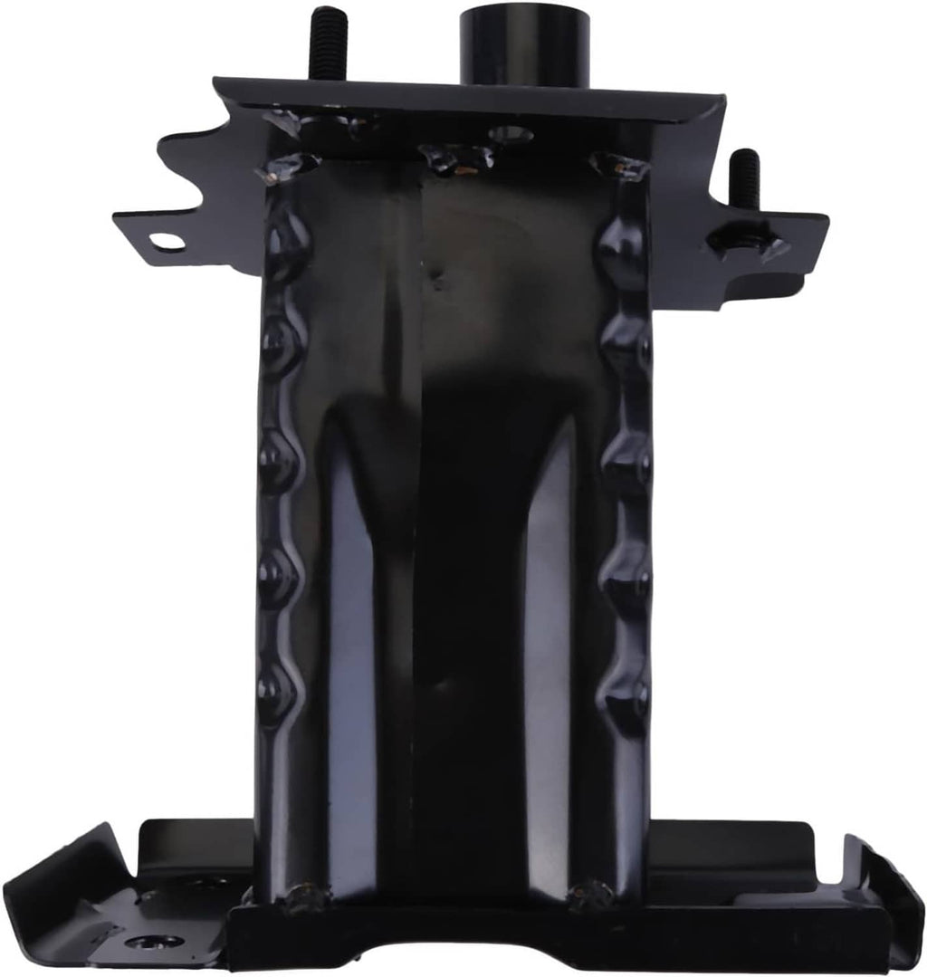 Front bumper reinforcement brackets, black metal left and right pair