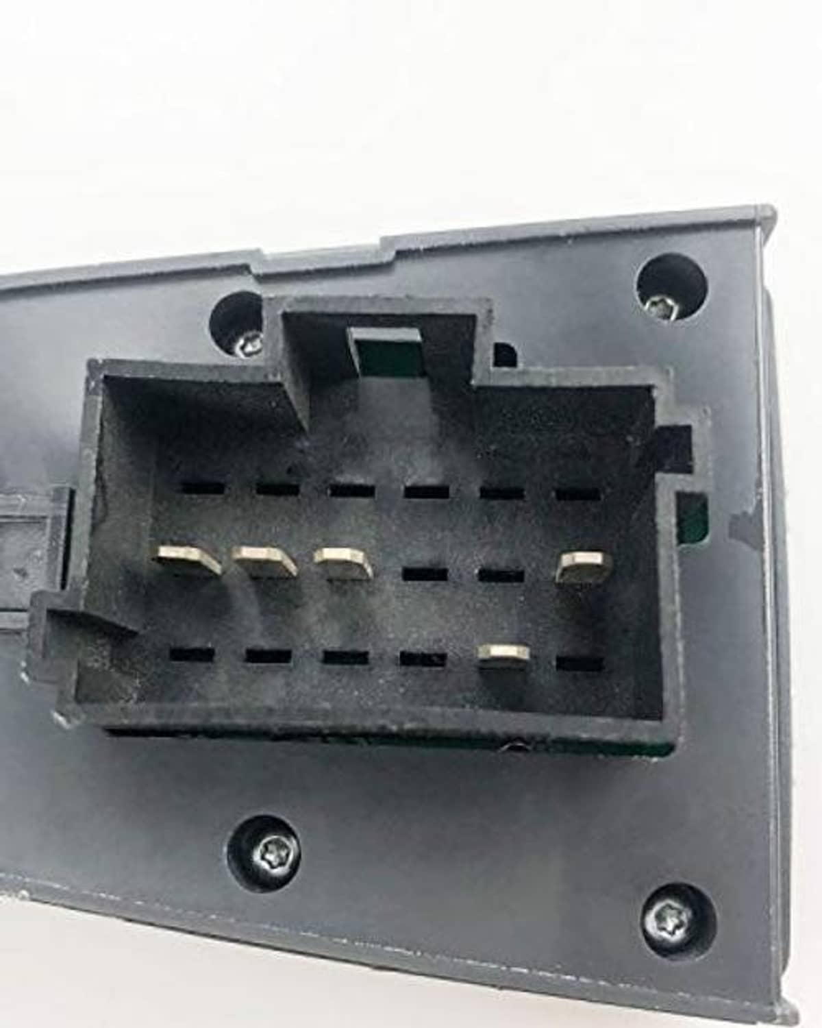 Window switch circuit connector with multi-pin socket and mounting holes