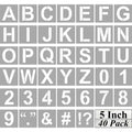 Alphabet and number stencil cards, large 5-inch set of 40 with letters and digits