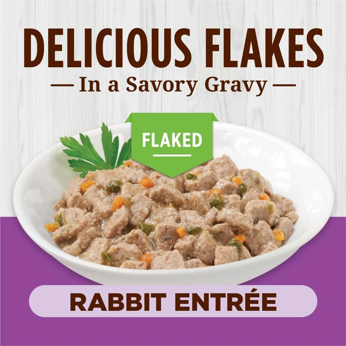 Instinct flaked rabbit wet cat food in savory gravy