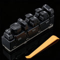 Front power window switch module with multi-button controls and wiring contacts