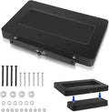 Black quick release bracket plate for trolling motor with mounting holes