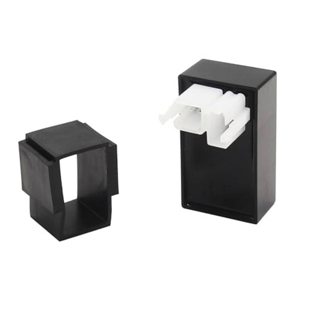 AC CDI box module with 6-pin connector, black case and white wire plug