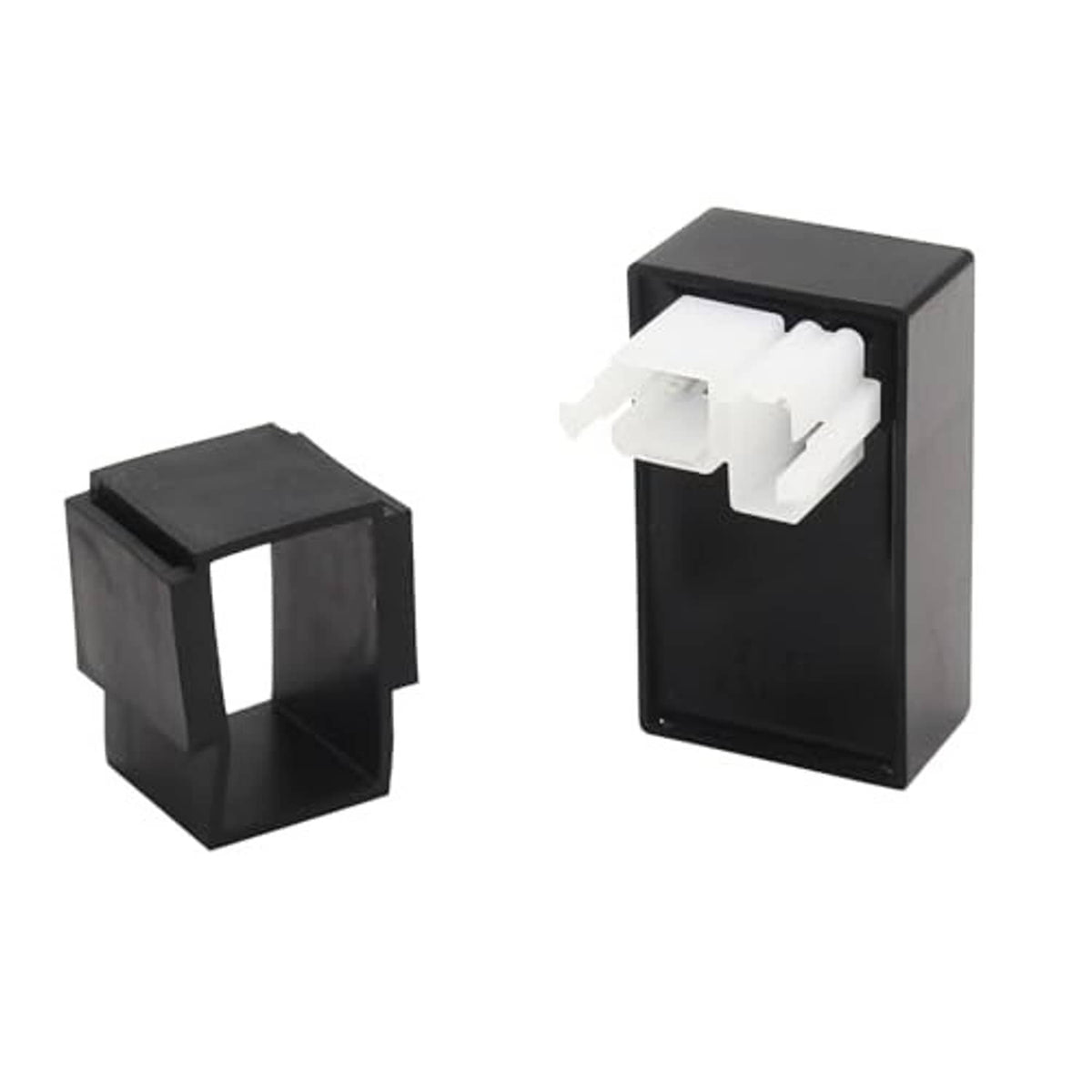 AC CDI box module with 6-pin connector, black case and white wire plug